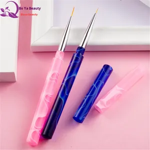 Pinceau ultra-fin pour nail art, poils en nylon, stylo de manucure avec capuchon, pour la peinture de détails sur ongles en gel, pinceau de décoration pour salon - Product Image 2