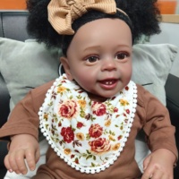 R & B Offre Spéciale réaliste mignon Reborn bébé poupée jouets enfant en bas âge Lol poupées bricolage afro-américaine sombre poupées pour fille