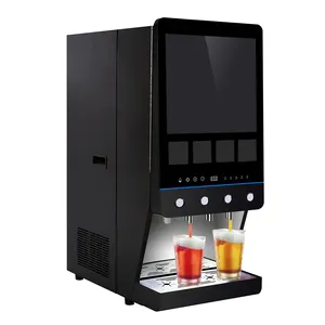 Mesin penjual kopi otomatis penuh profesional grosir mesin penjual jus kopi Espresso Dual Drive komersial pintar