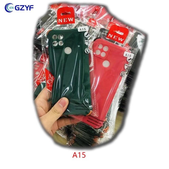 Case for OPPO A15 Back Cover A1K Silicon Solid Color with Camera Protector Wholesale Mobile Phone Accessories
