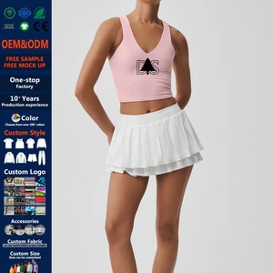 Maßgeschneidertes Polyester-Spandex Racerback Tanktop Vielseitiges Figurbetontes GYM Yoga Training Lauf V-Ausschnitt Sublimations-Tanktop für Damen - Product Image 5