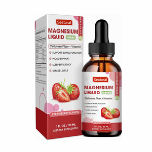 Private Label Natural Magnesium Glycinate Supplement <strong>Liquid</strong> Drops with Fiber, <strong>Bromelain</strong>, Vitamin B,C,D - Product Image 1