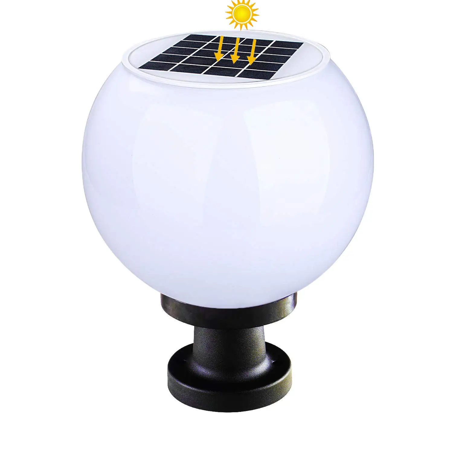 Factory Hot Sales Outdoor Wireless Automatic Home Plastic Solar Square Post Lights Decoration Garden Waterproof Led Pillar Lamp
