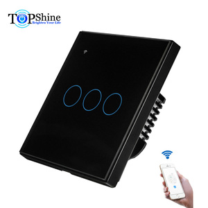 Topshine <span class=keywords><strong>3</strong></span> <span class=keywords><strong>gang</strong></span> <span class=keywords><strong>2</strong></span> <span class=keywords><strong>way</strong></span> tuya ZigBee cảm ứng chuyển đổi làm việc với Alexa và Google hỗ trợ - Product Image 4