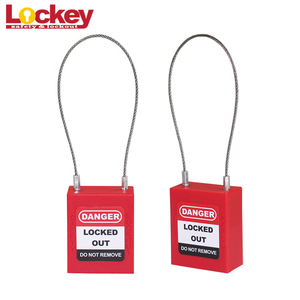 Cadenas de sécurité Lockey durable et étanche en acier inoxydable avec câble, longueur 175 mm, certifié CE - Product Image 6