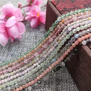 2/3mm perles de bricolage à facettes naturelles petites pierres précieuses perles en vrac pour la fabrication de bijoux Bracelet collier