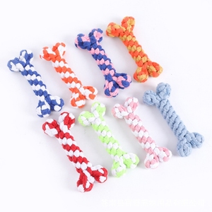 Jouet en corde de coton pour chien, os en corde tressé à la main, résistant aux morsures, jouet à mâcher pour chien, fournitures pour animaux de compagnie - Product Image 2