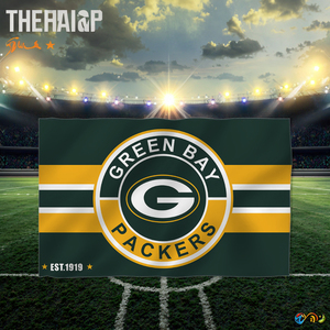 Chất Lượng Cao 3X5FT Cho NFL Đội Bóng Đá Tùy Chỉnh Thiết Kế Biểu Ngữ Màu Xanh Lá Cây Bay Đóng Gói Cờ 100% Polyester Kỹ Thuật Số Cho Tất Cả Các Đội - Product Image 2