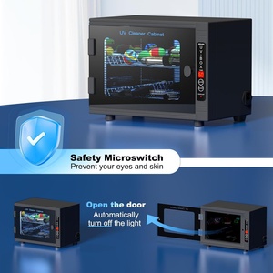 Máquina de Limpieza de Herramientas de Uñas con Luz UV, Gabinete de Limpieza UV de Alta Capacidad de 12L, Caja de Limpieza de Herramientas de Salón con Temporizador - Product Image 3