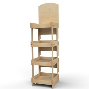 Suministro directo de fábrica Supermercado de madera Tienda minorista Exhibición de productos Estante de contenedores de madera - Product Image 5