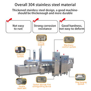 Línea de Fritura Industrial Totalmente Automática con Control Inteligente PLC para Papas Fritas, <span class=keywords><strong>Croquetas</strong></span>, Rollitos Primavera y Alimentos Cocinados - Product Image 3