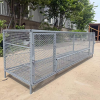 Poulailler de jardin pour usage domestique, structure métallique soudée et perforée, résistant à la pluie, facile à assembler, avec toit plat et toit en pente