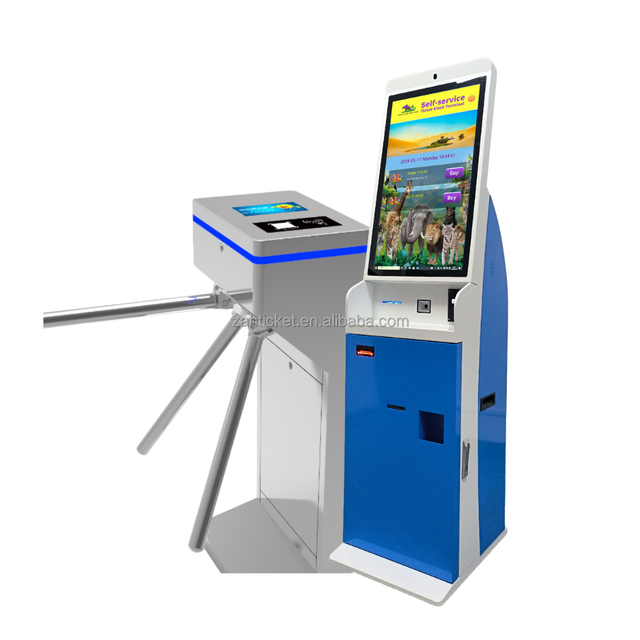 ZAH Small Access Control Ticket Vending Machine for Kids' Amusement Park and Trampoline Park Facilities