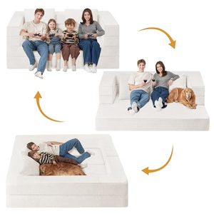 <span class=keywords><strong>Canapé</strong></span>-lit <span class=keywords><strong>convertible</strong></span> surdimensionné sans structure pour dortoir ou salle de jeux avec <span class=keywords><strong>housse</strong></span> lavable - Product Image 5