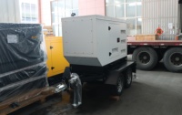 Générateur diesel de 20kva 30kva 37.5kva 30kw avec la remorque à quatre roues appropriée pour la machine mobile