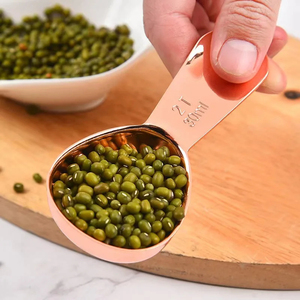 Premium J N Crafts 2 uds juego de cucharas de café de madera de acero inoxidable de alta resistencia cuchara medidora gruesa Apto para lavavajillas para café - Product Image 4