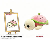 Boneka Karakter Kura-kura Semangka Lembut Isi Dakron untuk Hadiah Promosi Boneka Plush Kustom