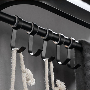 Étagère de rangement pliable pour salle de bain <span class=keywords><strong>Porte</strong></span>-serviettes <span class=keywords><strong>mural</strong></span> en acier inoxydable <span class=keywords><strong>noir</strong></span> <span class=keywords><strong>mat</strong></span> avec crochet <span class=keywords><strong>Porte</strong></span>-serviettes - Product Image 5