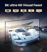 SYONG 8K pour répartiteur 2.1 en alliage d'aluminium 1 entrée 2 sorties compatible HDCP2.3 pour affichage double moniteur Xbox PS4 Transmission vidéo