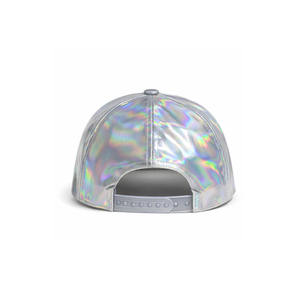 Topi <span class=keywords><strong>Baseball</strong></span> Laser Trendy Baru, Keren, Mengkilap, Kulit PU, Dapat Disesuaikan, Semua Musim, Unisex, Fashion Streetwear, Hip-Hop, Model Duckbill - Product Image 3