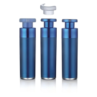 Flacon pompe airless en acrylique rechargeable de 15 ml, 30 ml, 50 ml avec système de verrouillage, sérigraphié, biodégradable, pour sérum de soin de la peau