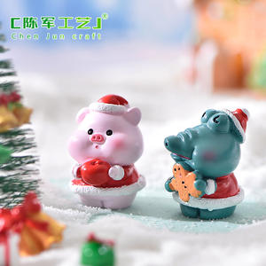 Accesorios de paisajismo DIY con diseño de animales de Chunjun, escena de nieve, lindos animales pequeños, regalo de Navidad, decoración de resina, los más vendidos. - Product Image 4