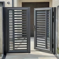 Grandes portes simples et doubles en aluminium Portes patio en alliage d'aluminium Portes d'entrée pour villas et appartements de jardin extérieur