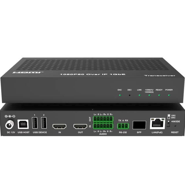 H264 H265 4K30 1080P60 AV Over IP 4:2:2 Color Encoding HDMI Encoder Decoder With Multiview 16 Windows Roaming and Video Splicing