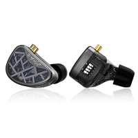 KZ AS24 PRO 24 Unité Améliorée 12BA Équilibré Armature Drive Réglable HIFI Dans L'oreille Filaire Gaming Surveillance Écouteurs