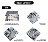 Casa Móvil de Construcción Rápida, Soluciones de Vivienda Prefabricada Plegable, Casa Oficina Expandible