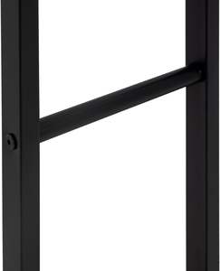 Support à bois de chauffage moderne en métal noir (porte-bûches) pour usage intérieur Solution de stockage du bois 100x25x40cm - Product Image 5
