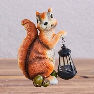 Artesanato resina Esquilo Solar estatueta ornamentos Jardim Estátua Solar esquilo - Product Image 5