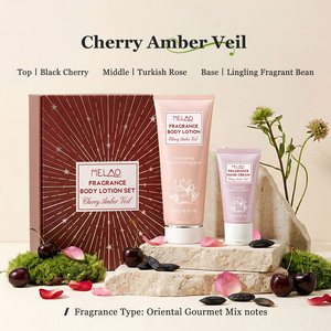 Ensemble de crèmes pour les mains parfumées personnalisées, notes orientales gourmandes, lait nourrissant, absorption rapide, lotion non grasse, duo de crèmes pour les mains pour enfants - Product Image 1