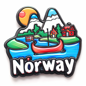 מגנטי מקרר איכותיים בהתאמה אישית, פופולריים, דו-ממדיים ותלת-ממדיים ממתכת, מזכרת נורווגית, מתנה - Product Image 2