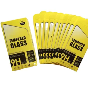 Tùy Chỉnh LOGO In Ấn Hộp Giấy Bao Bì Glass Box Tempered Glass Bảo Vệ Màn Hình Carton Gói Bán Lẻ Cho Bảo Vệ Màn Hình