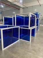 Cadre de profil d'extrusion en aluminium de fente de 4040 T avec le panneau acrylique bleu pour les couvertures de protection de machine de CNC de chaîne de montage