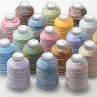 Bracelet et collier en corde tressée à la main, 18 brins, teinture dégradée, épaisseur 1 mm, pour le tissage textile DIY, vente en gros