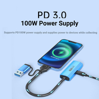 Adaptateur HDTV 2-en-1 USB/Type C Doonjiey, carte de capture MP4 4K, alimentation PD3.0, alliage d'aluminium, streaming en direct, jeux