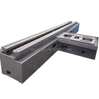 Grande base de machine-outil de fraisage à portique CNC en fonte grise, personnalisée, moulée par mousse perdue, à lit incliné, pour formes de précision, Corée