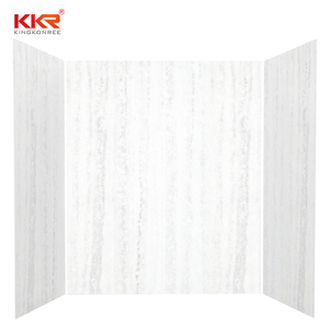 KKR de baño de Hotel paredes de piedra ducha envolvente gris blanco ducha de mármol panel de pared - Product Image 2