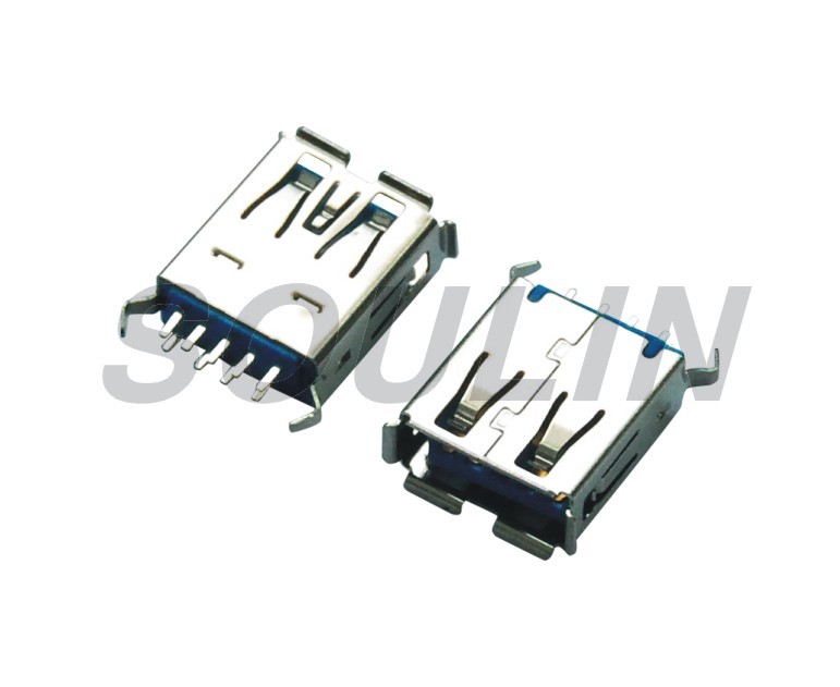 Mini micro femelle à souder A B C type dip 90 degrés prise usb
