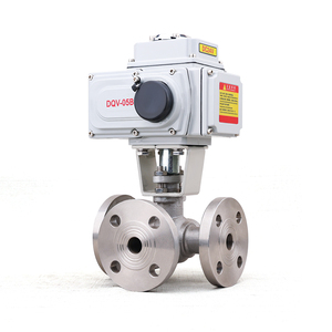 Válvula de Esfera Motorizada Elétrica DQ de 3 Polegadas com Atuador Elétrico de 24V, Flange em Aço Inoxidável, Válvula de Esfera Motorizada de 3 Vias - Product Image 1
