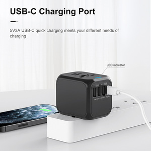 Nuovo arrivo 2 USB e 2 porta elettrica Smart presa <span class=keywords><strong>adattatore</strong></span> da viaggio <span class=keywords><strong>universale</strong></span> con <span class=keywords><strong>adattatore</strong></span> spina UK US AU EU - Product Image 3