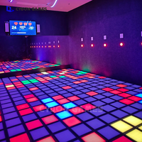 CYDON GAMES Jeu d'équipe interactif par projection sur carreaux LED au sol, grande grille, prise universelle, multijoueur, défi d'évitement et de saut agile