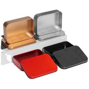 2025 Hot Bán Đen rỗng hình chữ nhật hộp thiếc mỹ phẩm lưu trữ kim loại tin quà tặng bao bì vẻ đẹp Báo Chí móng tay thân thiện có thể - Product Image 4