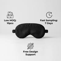 Individuelles Logo Bambusfaser Schlafmaske Großhandel Werbegeschenk Reise-Augenmasken-Set mit Kordelzugbeutel Günstig OEM