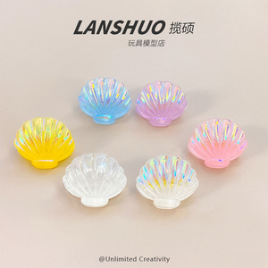 Décorations de chaussures en coquille de nacre irisée, miniatures 3D en résine plastique, ensemble de bijoux DIY pour femmes - Product Image 5