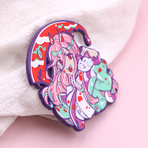 Op maat gemaakte metalen pins: ontwerp uw eigen emaille pins, mat anime metalen badge, op maat gemaakte emaille pins - Product Image 2