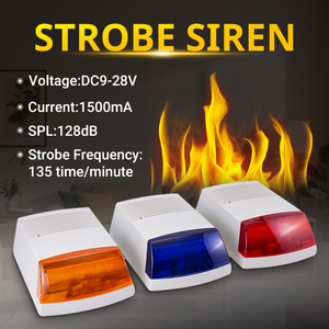 Alarme personnelle électronique ABS de haute qualité étanche 120 décibels avec sirène stroboscopique rouge et bleue extra large - Product Image 3