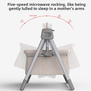 Cuna Eléctrica Multifuncional para Bebé en Oferta - Balanceo Silencioso Inteligente, Plegable y Portátil con Almacenamiento Seguro para Recién Nacidos de 0 a 36 Meses - Product Image 2